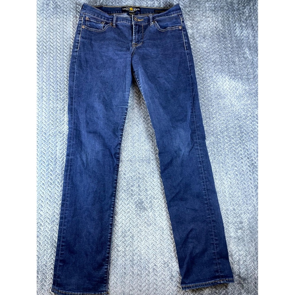 Lucky Brand Sweet N Straight Jeans Womens 6/28 Blue Denim Stretch Mid Rise